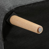 easycomfort easycomfort divano 2 posti moderno in tessuto senza braccioli divanetto da salotto con gambe in legno 117x56 5x77 cm grigio scuro