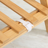 easycomfort easycomfort fioriera da esterno a 3 livelli in bambu con design rialzato e pieghevole 98x37x96 5 cm color legno