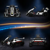 easycomfort easycomfort go kart elettrico per bambini 6 12 anni 24v 12kmh con seggiolino regolabile bianco