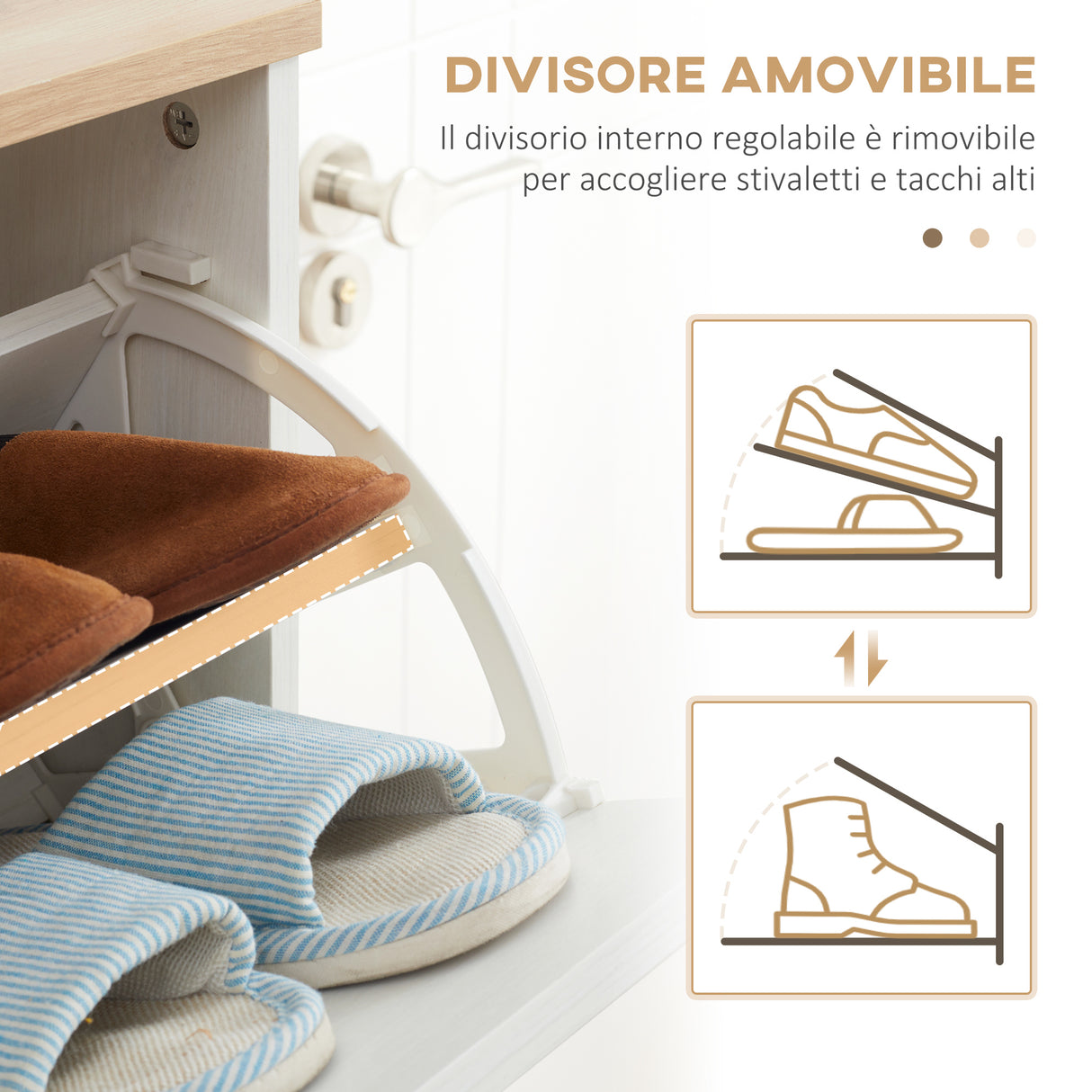 easycomfort easycomfort mobile scarpiera salvaspazio in truciolato con 3 cassetti e 2 ripiani interni regolabili 70x23 5x122 cm bianco