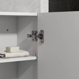 easycomfort easycomfort mobiletto bagno in mdf a muro con 3 ripiani e ripiano superiore regolabile 37x22 5x70 cm bianco