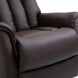 easycomfort easycomfort poltrona elettrica alzapersone reclinabile 145 poltrona relax elettrica in pelle pu con telecomando tasche laterali e poggiapiedi integrato marrone ean 8055776913919