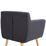 easycomfort easycomfort poltrona imbottita moderna poltroncina da camera soggiorno con braccioli tessuto legno 68 58 5 76cm grigio scuro ean 8055776916040