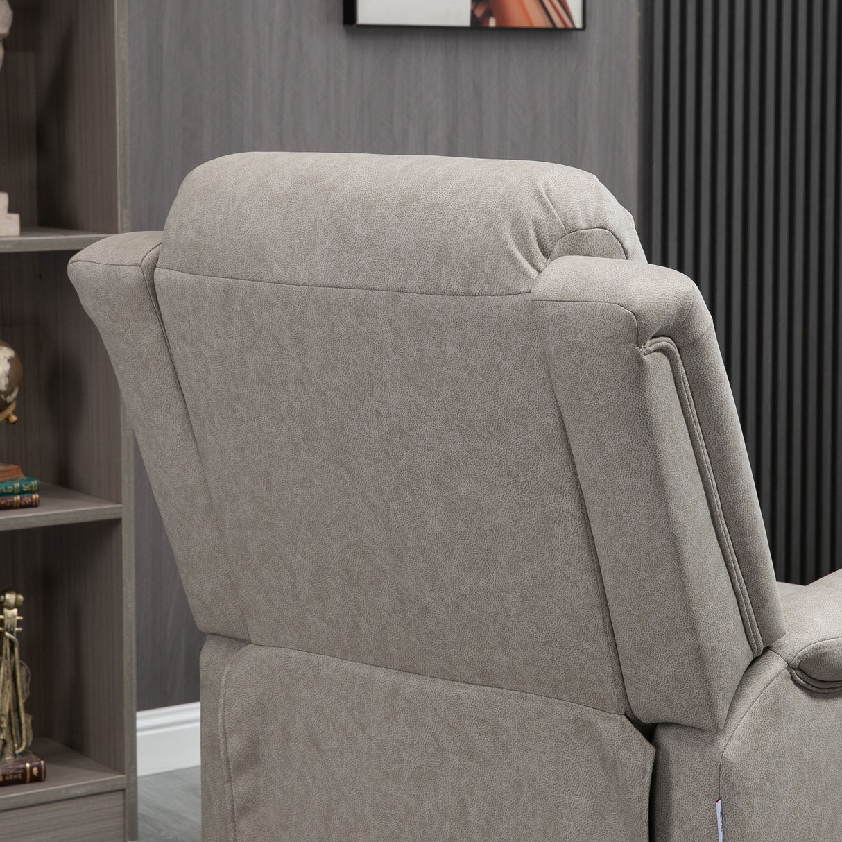 easycomfort easycomfort poltrona reclinabile manualmente 135 con poggiapiedi poggiatesta e braccioli imbottiti 78x96x102 cm grigio
