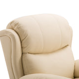 easycomfort easycomfort poltrona relax reclinabile beige con 8 punti massaggianti riscaldanti e poggiapiedi 97x92x104 cm