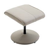 easycomfort easycomfort poltrona relax reclinabile con pouf poggiapiedi abbinato e rivestimento in finta pelle 71x78x101cm grigia ean 8054144134468