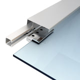 easycomfort easycomfort porta scorrevole interna in vetro smerigliato e satinato con binario b2 e maniglia per bagno cucina studio vetro 205x 102 5x 08cm ean 8055776910413