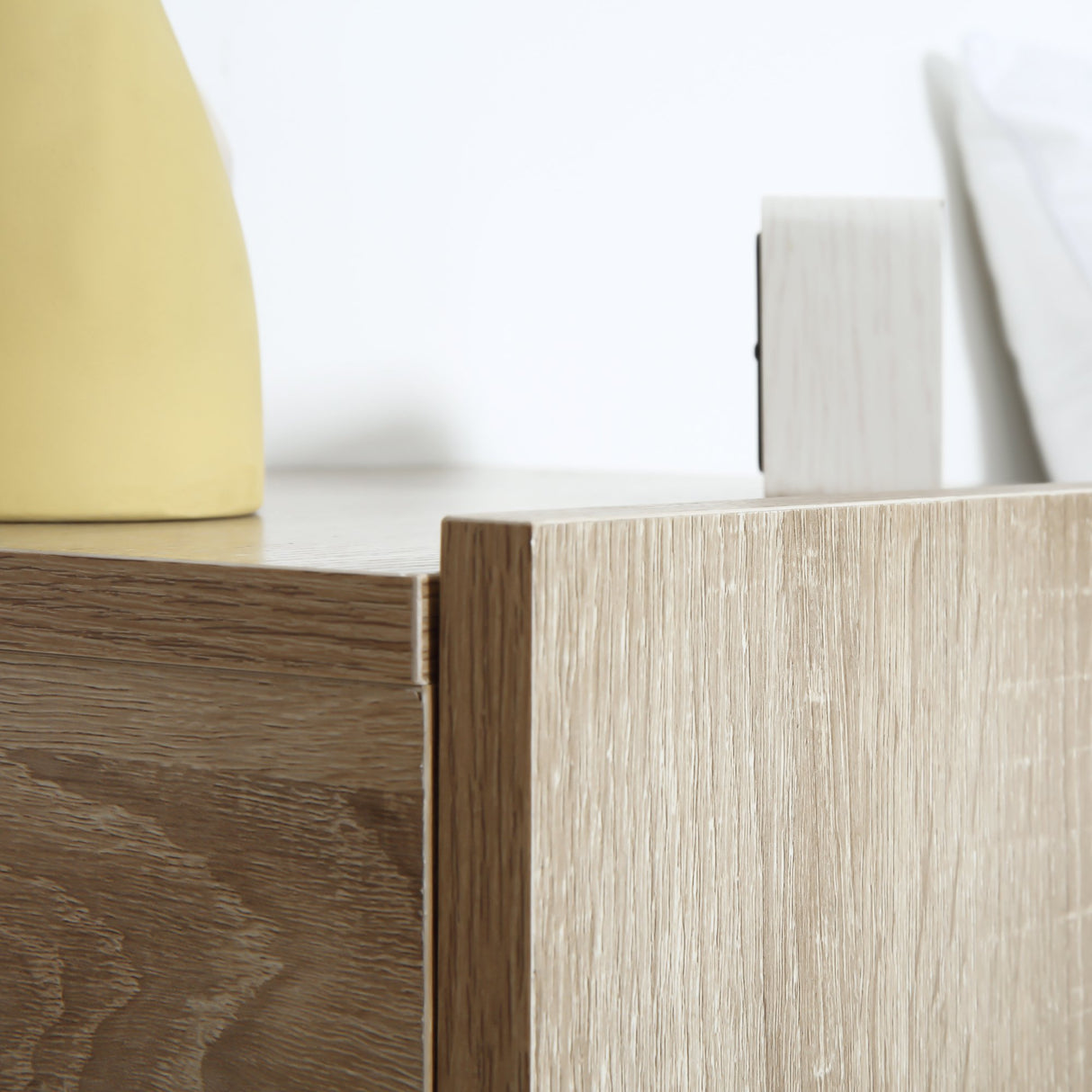 easycomfort easycomfort set 2 comodini sospesi in legno design moderno 40x30x15cm color legno