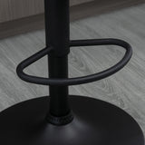 easycomfort easycomfort set 2 sgabelli da bar con altezza regolabile rivestimento finta pelle e schienale grigio chiaro