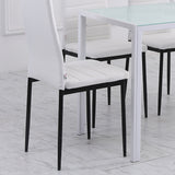 easycomfort easycomfort set 4 sedie imbottite per soggiorno o sala da pranzo sedie da cucina moderne in metallo e tessuto bianco