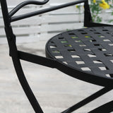 easycomfort easycomfort set da giardino 3 pezzi con mosaico tavolino e 2 sedie pieghevoli verde