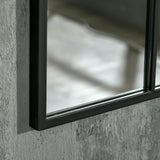 easycomfort easycomfort specchio moderno a parete e a forma di arco 91x60 cm per camera da letto e soggiorno in metallo nero e vetro