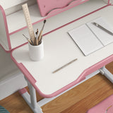 easycomfort easycomfortzonekiz set scrivania per bambini con sedia regolabile in altezza e piano inclinabile eta 6 12 anni rosa