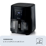 ariete friggitrice ad aria ariete 6 litri nera cestello trasparente ean 8003705121355