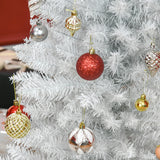 easycomfort easycomfort albero di natale artificiale 180 cm con rami realistici albero di natale alto e stretto con base in plastica bianco