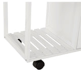 easycomfort easycomfort carrello da cucina con ruote cassetti e 2 cesti mobile da cucina salvaspazio in legno di pino bianco 70 x 37 x 85cm ean 8054144137285