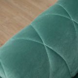 easycomfort easycomfort divano 2 posti in legno e velluto verde spessa imbottitura divano per 2 persone design vintage retro 148 x 72 x 76cm ean 8055776916224
