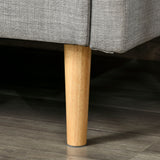 easycomfort easycomfort divano letto 3 posti divano angolare in tessuto grigio con schienale regolabile stile scandinavo 207x146x80cm
