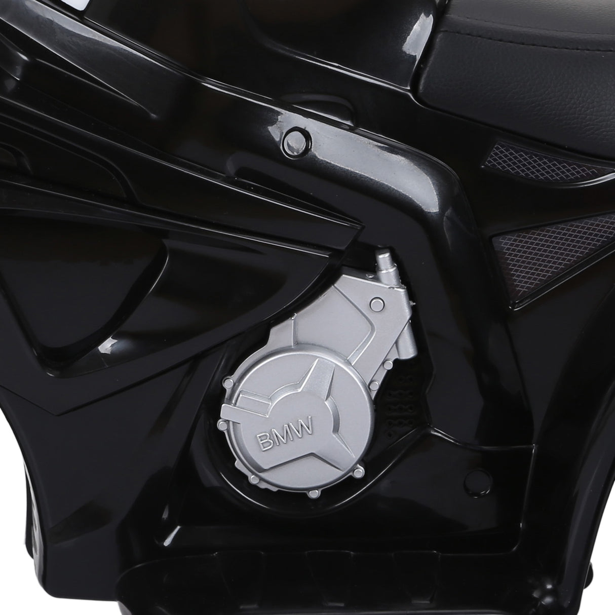 easycomfort easycomfort moto elettrica per bambini max 20kg con licenza bmw macchina elettrica con 3 ruote batteria ricaricabile 6v bianco nera 66x37x44cm