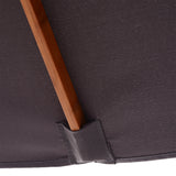 easycomfort easycomfort ombrellone da giardino inclinabile 2x1 5 m con 6 stecche e palo in legno di abete grigio scuro