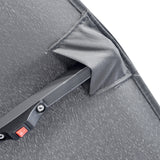 easycomfort easycomfort ombrellone doppio con base a crocee luci solari 295x150x219cm grigio
