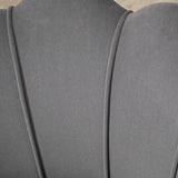 easycomfort easycomfort poltrona a conchiglia poltroncina vintage poltroncina da camera e salotto design elegante con schienale alto 76x67x74cm grigio