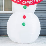 easycomfort easycomfort pupazzo di neve gonfiabile gigante alto 243cm con luci a led decorazione da esterno o giardino