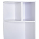 easycomfort easycomfort scaffale angolare da parete in legno bianco mobile libreria con 5 ripiani e armadietto giallo design moderno 29 8x29 9x147cm ean 8054144132952