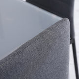 easycomfort easycomfort set 4 sedie imbottite per soggiorno o sala da pranzo sedie da cucina moderne in metallo e tessuto grigio
