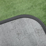 easycomfort easycomfort set da giardino 3 pezzi con tavolino e 2 sedie impilabili in acciaio e tessuto traforato nero