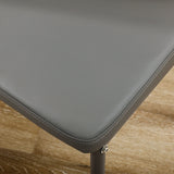 easycomfort easycomfort set da pranzo 5 pezzi con 1 tavolo da pranzo e 4 sedie moderne in similpelle metallo e vetro temperato grigio
