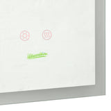 easycomfort easycomfort specchio bagno con luce led funzione anti appannamento e tasti touch 70x50cm argento