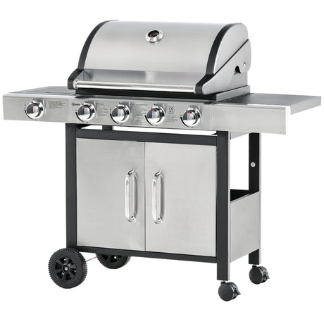 immagine-1-easycomfort-easycomfort-barbecue-gas-con-coperchio-e-5-bruciatori-totali-da-15-2kw-termometro-mensola-e-4-ruote-128x50x113cm-nero-e-acciaio