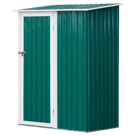 immagine-1-easycomfort-easycomfort-capanno-casetta-attrezzi-da-giardino-in-acciaio-1-porta-con-chiavistello-verde-ean-8055776911649