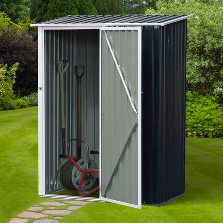 immagine-1-easycomfort-easycomfort-casetta-porta-attrezzi-capanno-in-acciaio-impermeabile-143cm-x-89cm-x-186cm-ean-8055776912073