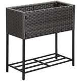 immagine-1-easycomfort-easycomfort-fioriera-effetto-vimini-con-ripiano-grigio-70cm-x-30cm-x-72cm-ean-8054144132303