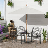 immagine-1-easycomfort-easycomfort-panchina-da-giardino-2-posti-con-tavolino-e-foro-per-ombrellone-nero-ean-8055776912837