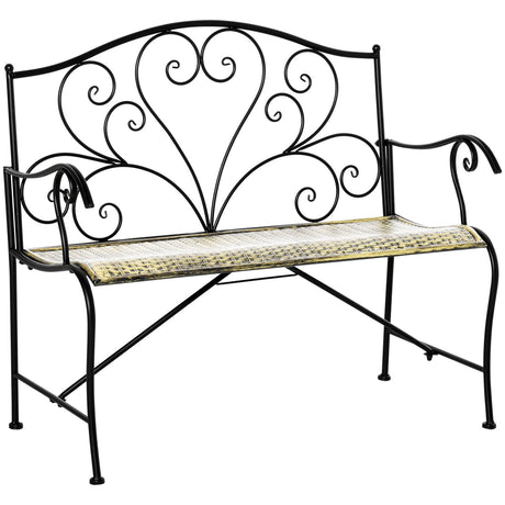 immagine-1-easycomfort-easycomfort-panchina-da-giardino-in-ferro-panca-da-esterno-in-stile-vintage-2-posti-100x-50x88cm-nero-ean-8054144136769