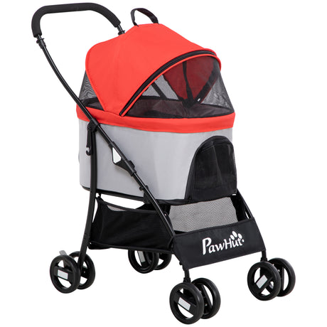 immagine-1-easycomfort-easycomfort-passeggino-per-cani-pieghevole-con-trasportino-rimovibile-e-tettuccio-82x49-5x98cm-rosso