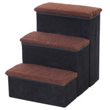 immagine-1-easycomfort-easycomfort-scaletta-per-animali-domestici-con-vani-contenitore-marrone-e-nero-in-pile-ean-8054144130064