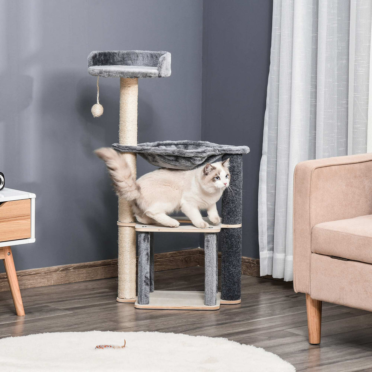 immagine-2-easycomfort-easycomfort-albero-tiragraffi-multilivello-per-gatti-adulti-palestra-per-gatti-con-casetta-amaca-cuccia-e-corde-in-sisal-48x34x95cm-grigio