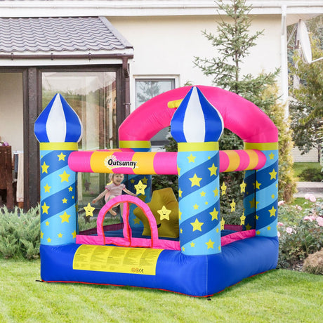 immagine-2-easycomfort-easycomfort-castello-gioco-gonfiabile-gigante-per-bambini-3-8-anni-colorato-e-con-gonfiatore-195x195x215cm-ean-8055776914787