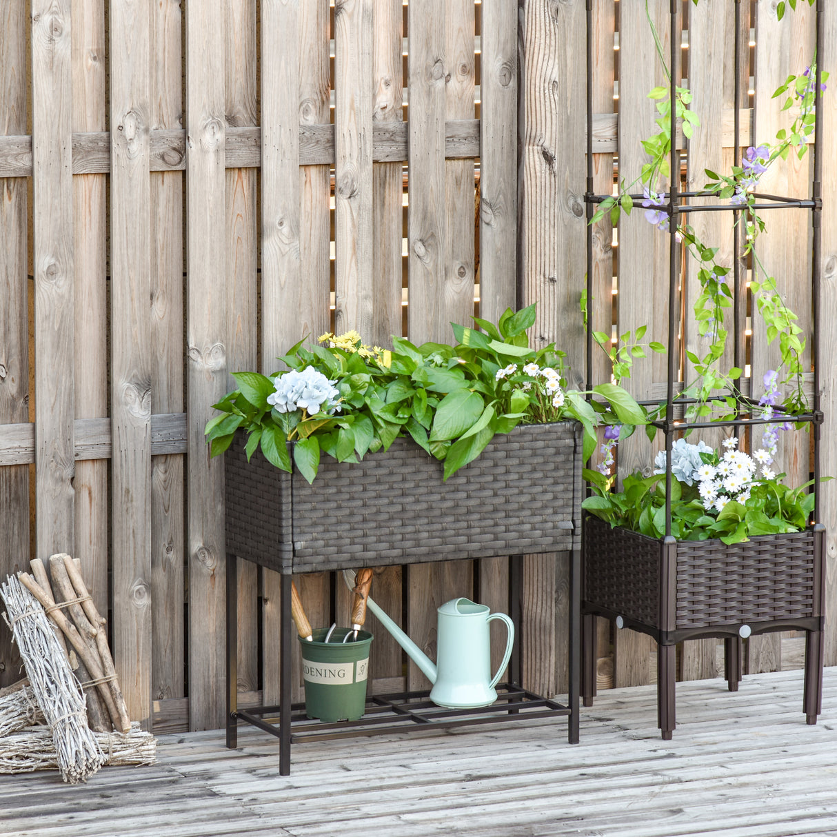 immagine-2-easycomfort-easycomfort-fioriera-effetto-vimini-con-ripiano-grigio-70cm-x-30cm-x-72cm-ean-8054144132303