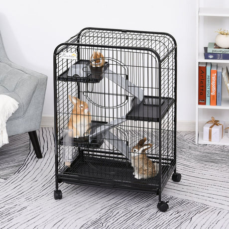 immagine-2-easycomfort-easycomfort-gabbia-per-roditori-con-ruote-ciotola-e-bottiglia-64x43-5x93cm-nero