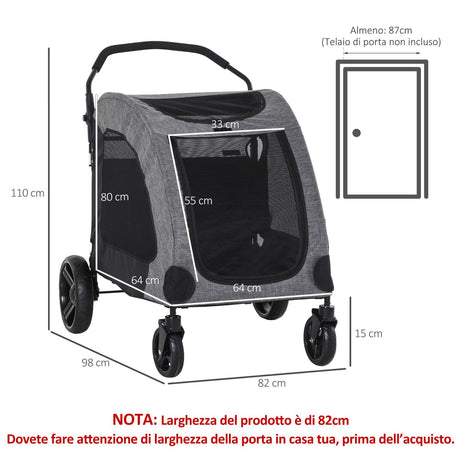 immagine-2-easycomfort-easycomfort-passeggino-per-cani-di-taglia-medio-grande-fino-a-55kg-in-acciaio-e-tessuto-oxford-nero-e-grigio