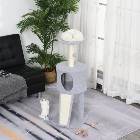 immagine-2-easycomfort-easycomfort-tiragraffi-a-colonna-per-gatti-con-3-livelli-cuccia-e-corda-sisal-grigio-ean-8054111842921