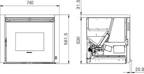 immagine-2-la-nordica-inserto-termocamino-a-pellet-ventilato-la-nordica-modello-comfort-p70-air-10-kw-con-radiocomando-palmare