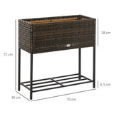immagine-3-easycomfort-easycomfort-letto-per-orto-rialzato-fioriera-effetto-vimini-con-ripiano-aiuola-rialzata-per-esterni-e-interni-marrone-70cm-x-30cm-x-70cm-ean-8054144132297