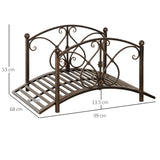 immagine-3-easycomfort-easycomfort-ponticello-da-giardino-vintage-con-elementi-floreali-in-metallo-99x68x53cm-nero