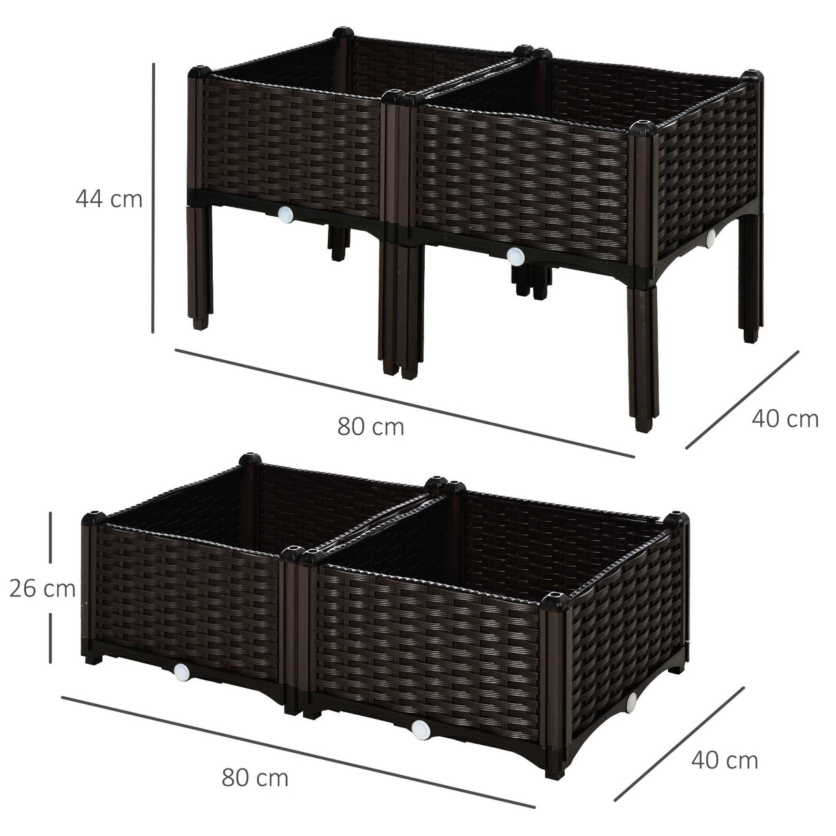 immagine-3-easycomfort-easycomfort-set-4-pezzi-fioriere-da-esterno-autoirriganti-rialzate-letto-da-giardino-rialzato-per-fiori-effetto-rattan-in-pp-marrone-ean-8054144131160